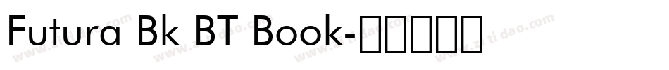 Futura Bk BT Book字体转换